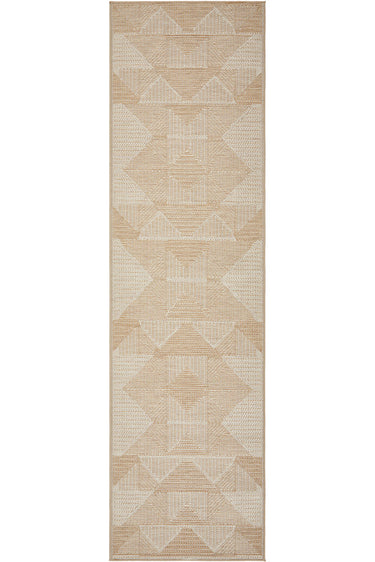 Patio Rico Cream Natural Modern Indoor Outdoor Geometric Patterned Flatweave Rug